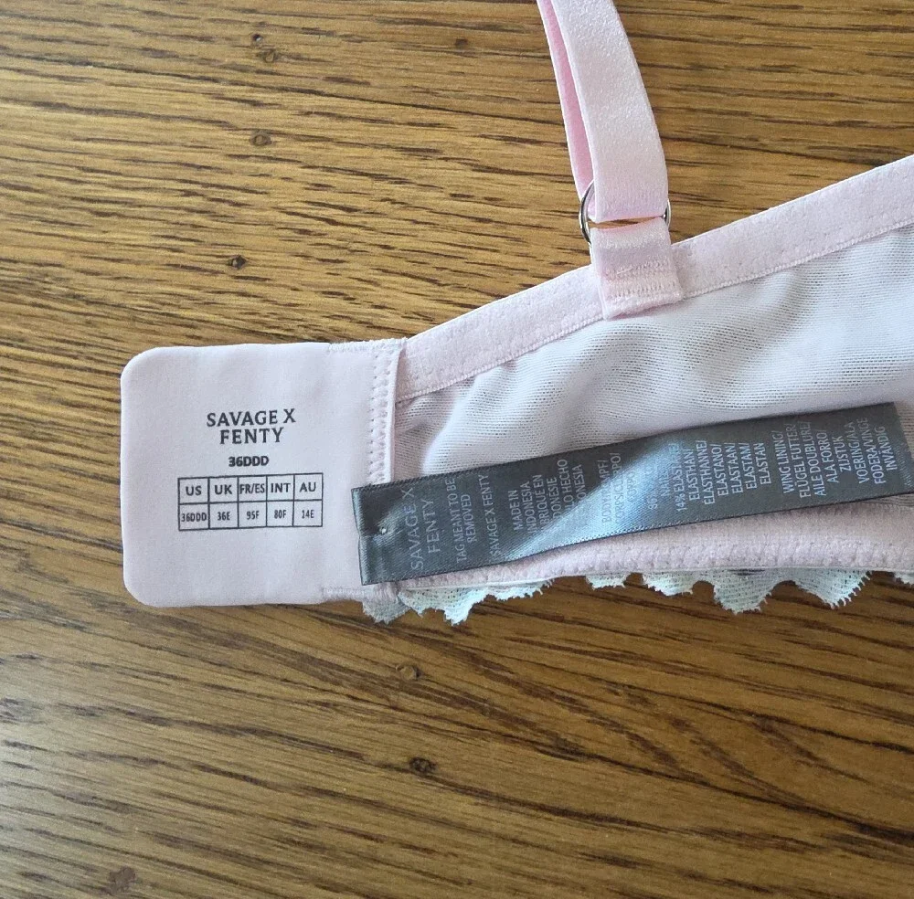 💙BRA Savage X Fenty Sheer Pink Lace Underwire Bra